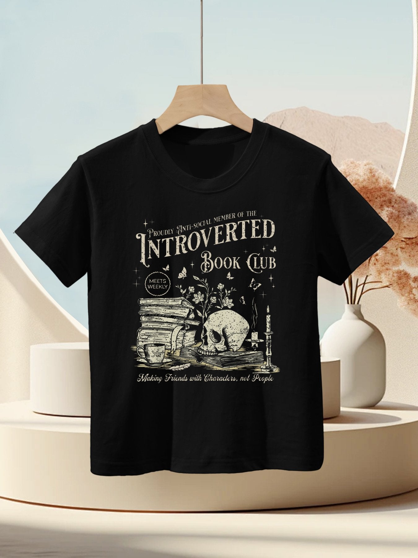 Retro Proud Anti Social Member Of Introverted Book Club Kids T-Shirt
