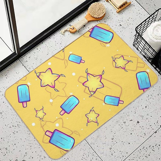 Kingdom Hearts Seasalt And Paopu Pattern Bath Mat