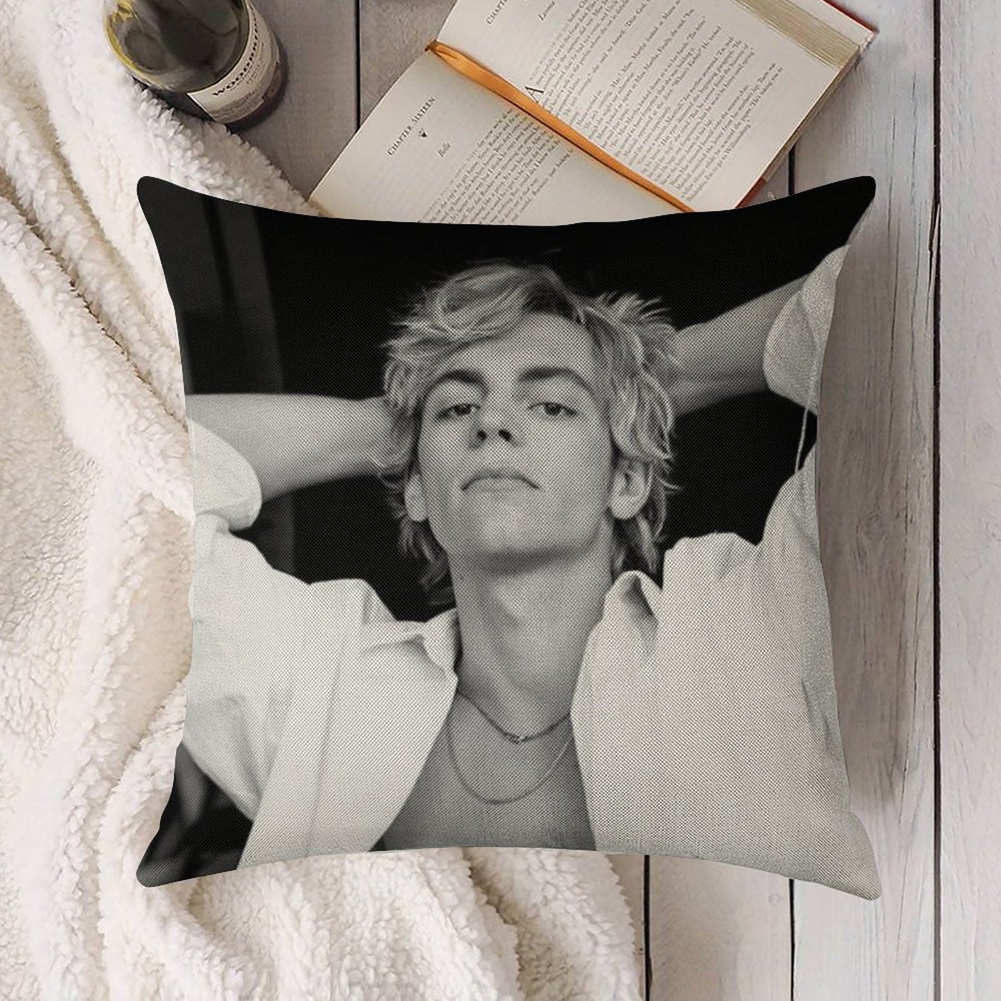 Ross Lynch Linen Throw Pillow Cover