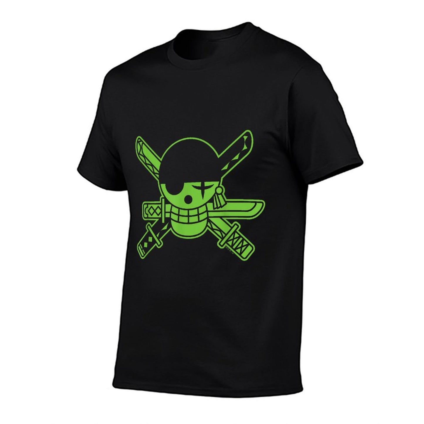 One Piece Anime Green Roronoa Zoro Jolly Roger Comfortable T-Shirt