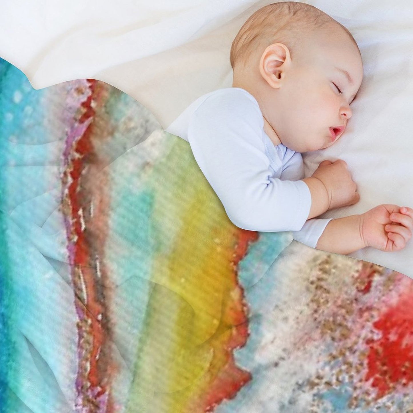 AGATE Inspired Watercolor Abstract 01 Throw Blanket