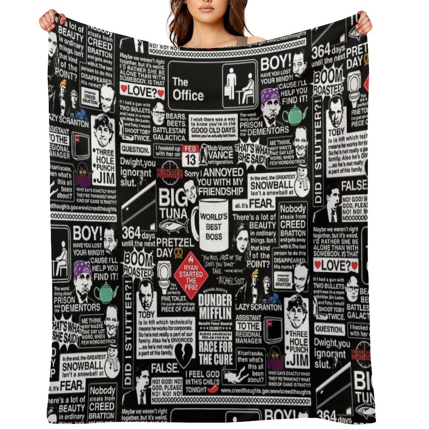 Wise Words From The Office - The Office Quotes Throw Blanket