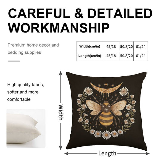 Honey Moon Linen Throw Pillow Cover