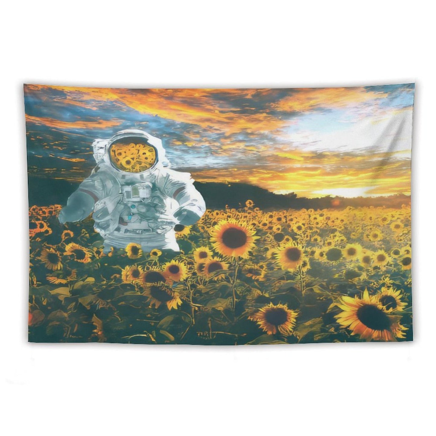 Astronaut In Sunflower A Galaxy Far Away Tapestry