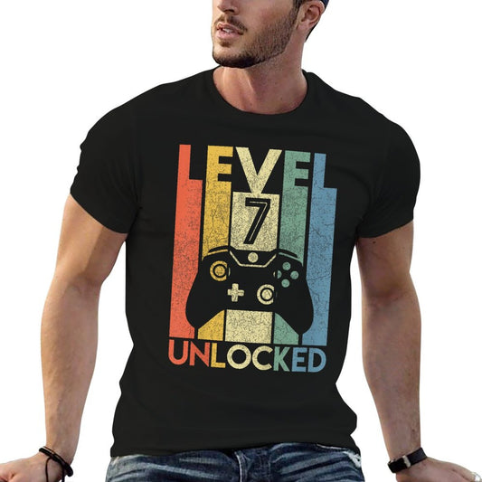 Level 7 Unlocked Funny Video Gamer 7th Birthday Gift T-Shirt