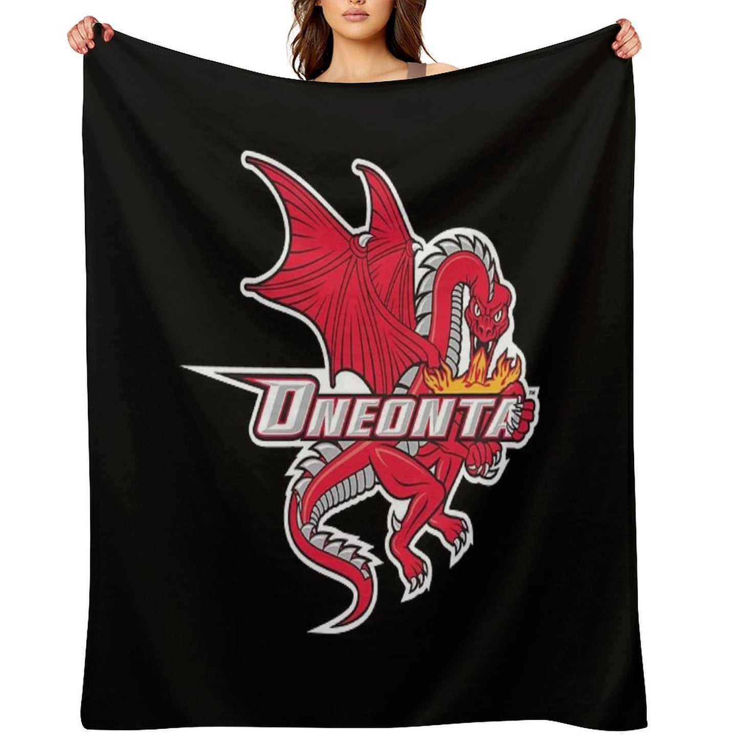 SUNY Oneonta Red Dragons Throw Blanket
