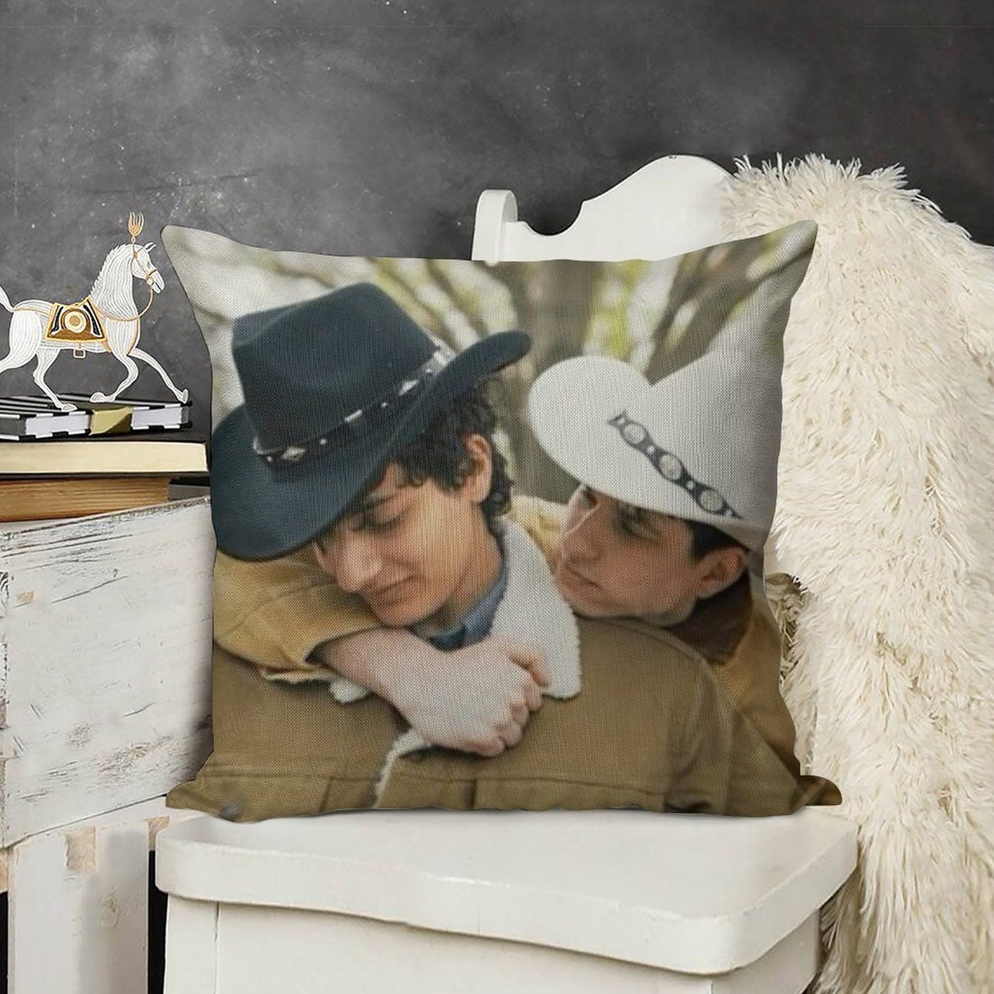 Slushy Noobz Brokeback Mountain Linen Throw Pillow Cover
