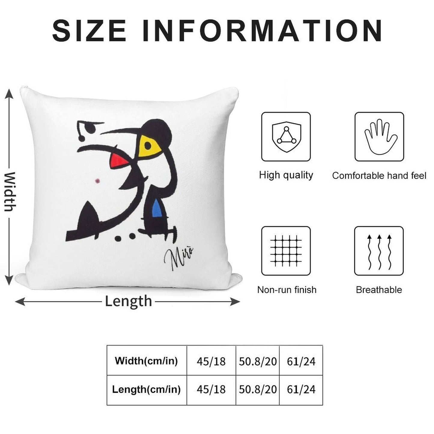 Mirò Soft Washable Throw Pillow