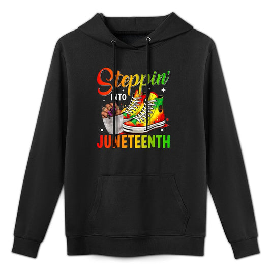 Juneteenths Women Stepping Into Juneteenth Black Girls Pilling-Resistant Hoodie