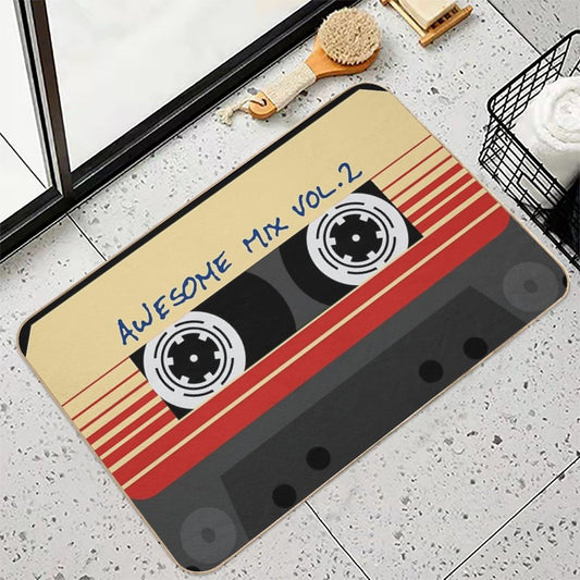 Awesome, Mixtape Vol 2, Cassette, Retro, Bath Mat