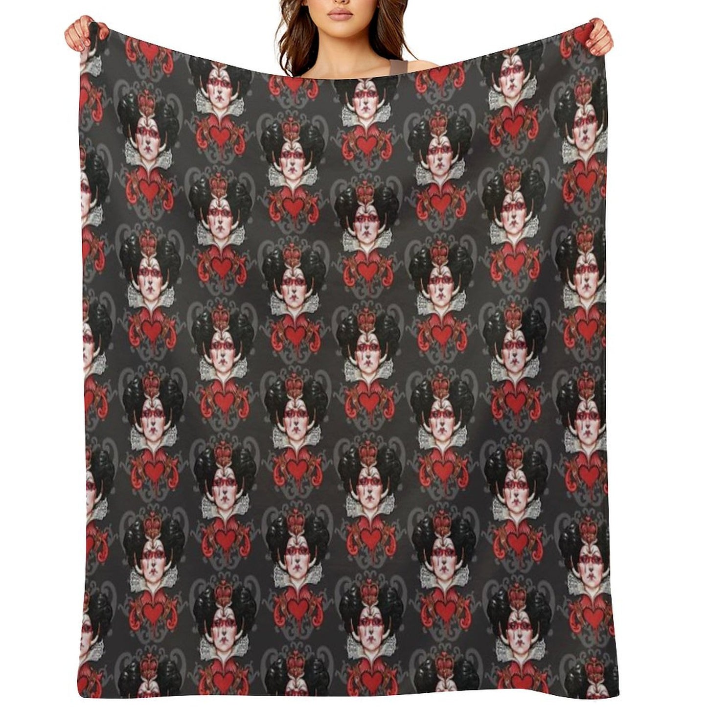 Queen of Hearts Throw Blanket