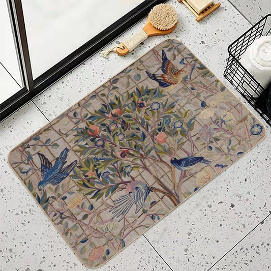 William Morris Kelmscott Trellis Embroidery Bath Mat