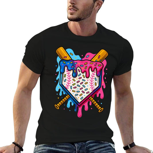 Baseball Boys Ice Cream Drip Baseball  Quick-drying T-Shirt