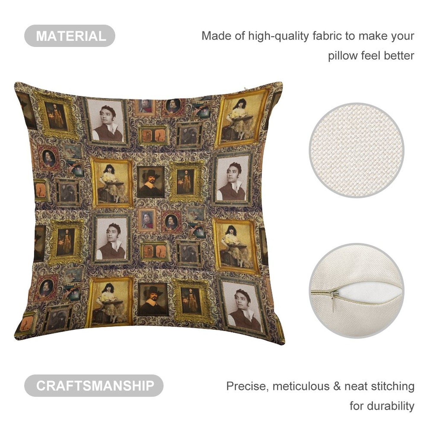 What We Do in The Shadows Gallery Linen Throw Pillow Cover