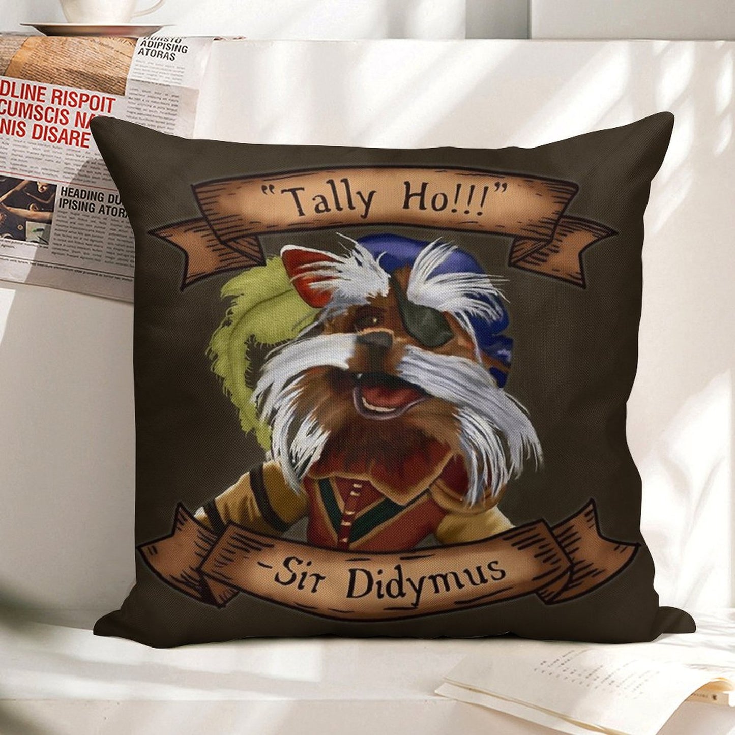 Sir Didymus Linen Throw Pillow Cover