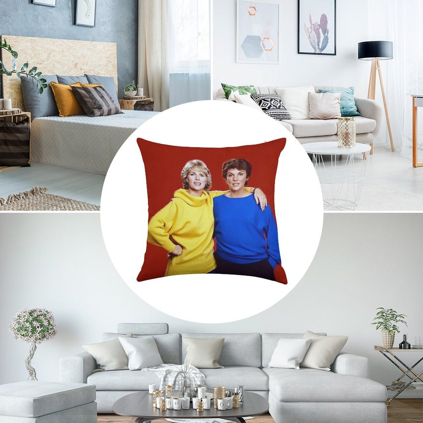 Cagney And Lacey Linen Throw Pillow Cover