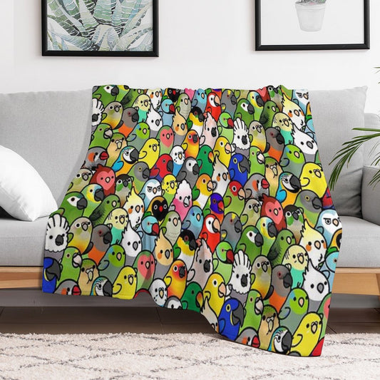 Everybirdy Pattern 2023 Throw Blanket