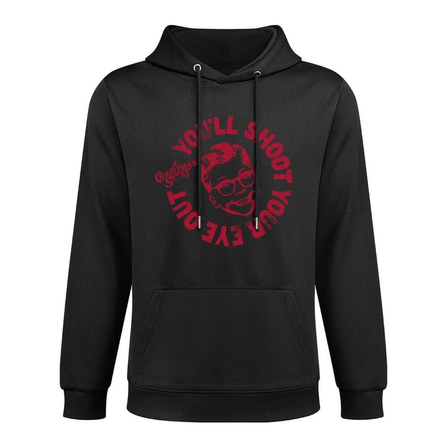 A Christmas Story Round Ralphie Youll Shoot Your Eye Out Shape Retention Hoodie