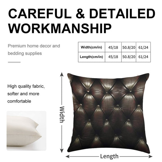 Chesterfield Natural Linen Throw Pillow Cover