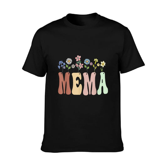 Mema Gifts Women Wildflower Floral Design Mema T-Shirt