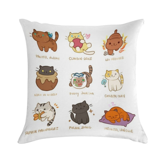 Purrcy Jackson Soft Shrink-Resistant Throw Pillow