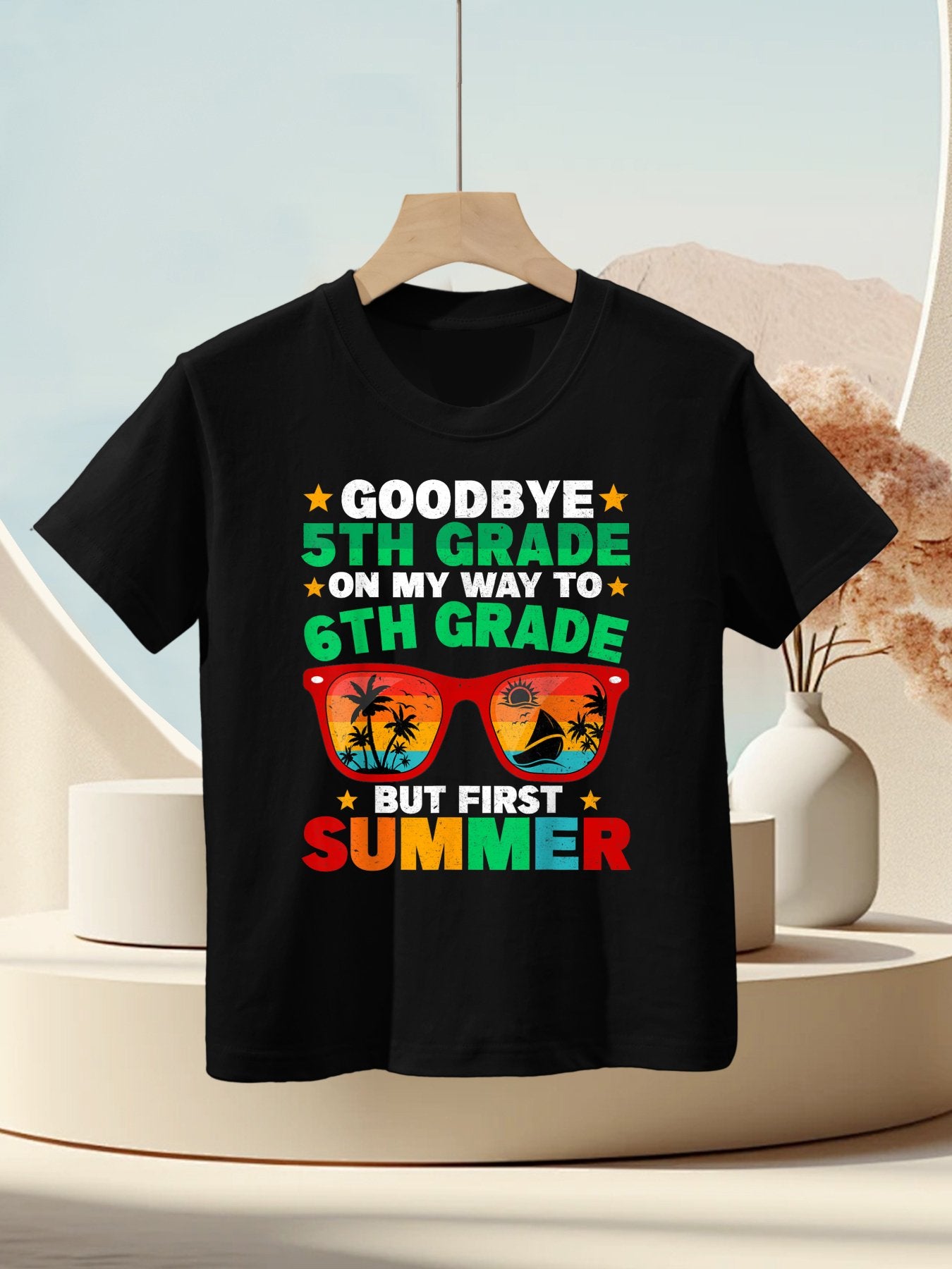 Goodbye 5th Grade First Summer Graduation Last Day Boys Kids T-Shirt