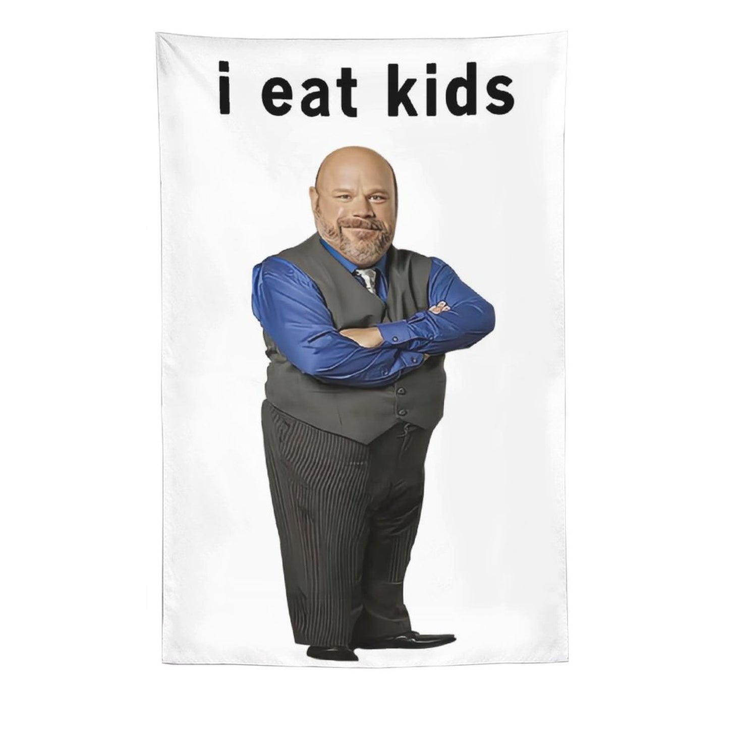 Bertram I Eat Kids Vertical Tapestry