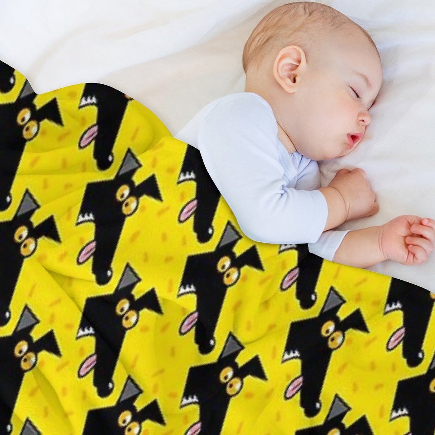 Seamless Derp Yellow Throw Blanket