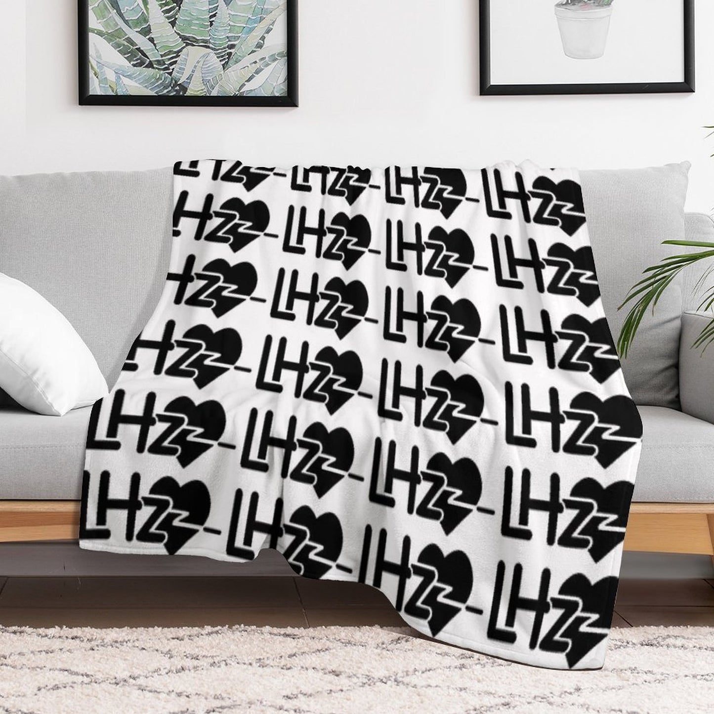 LHZ (Black) Throw Blanket