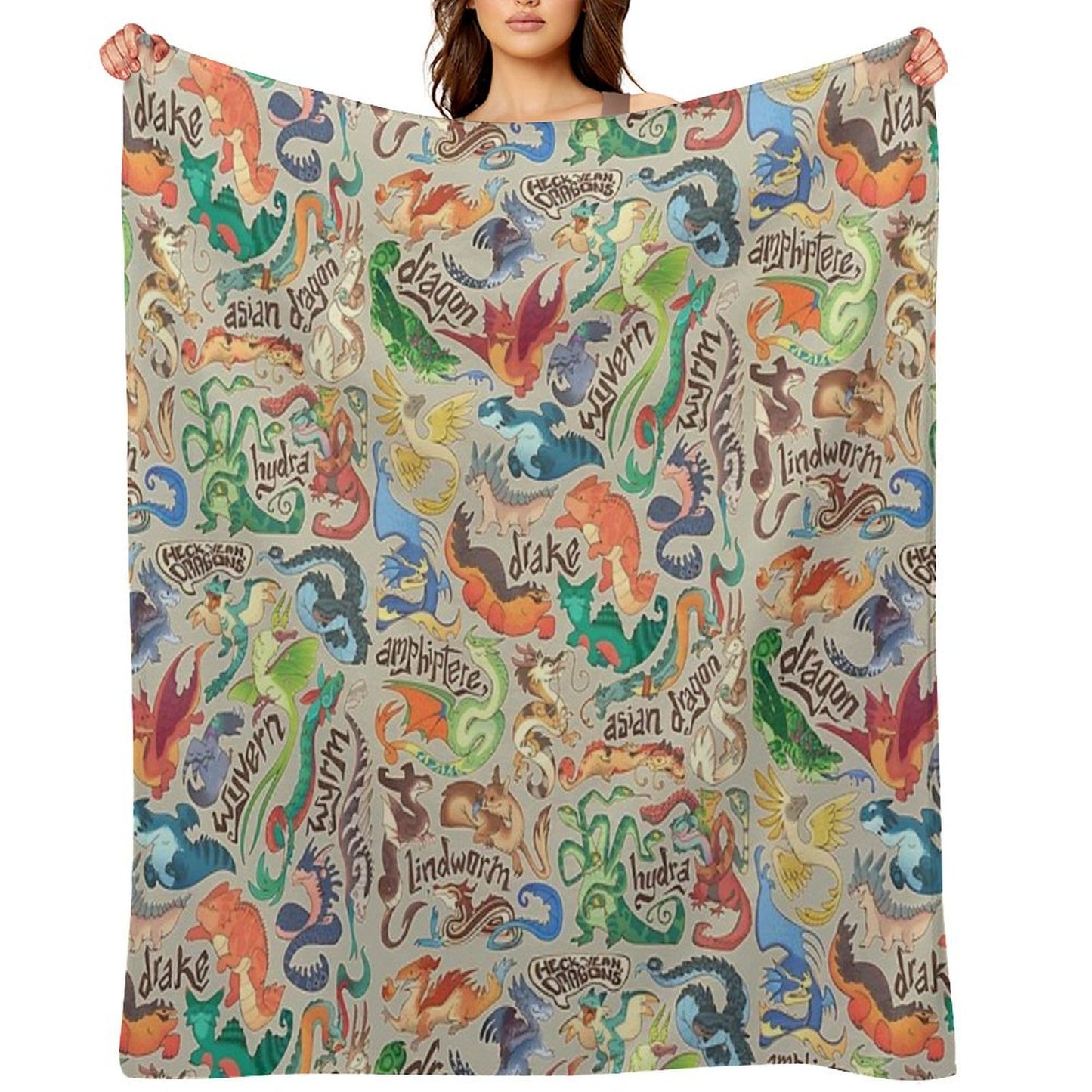 Mini Dragon Compendium Throw Blanket