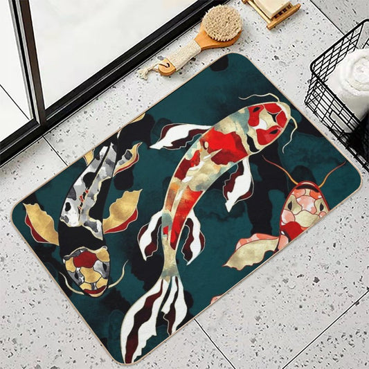 Metallic Koi Bath Mat