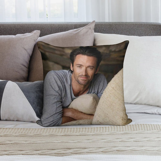 Hugh Jackman Soft Reinforced Edging Throw Pillow