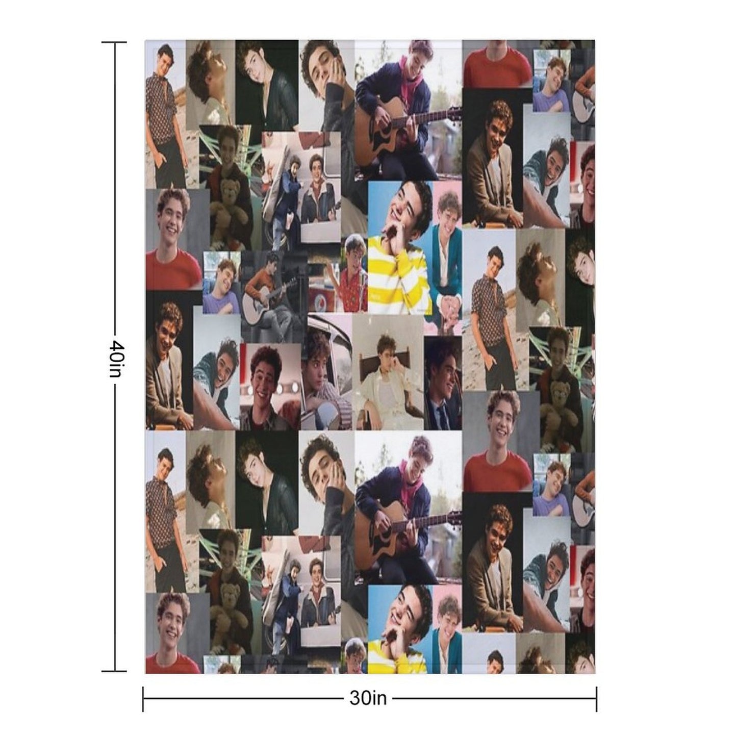 Joshua Bassett Collage Throw Blanket