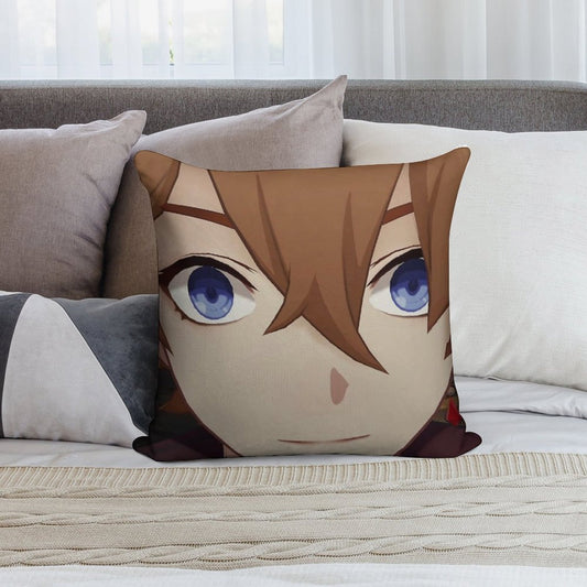 Childe (Tartaglia) Face Meme Soft High-Density Material Throw Pillow
