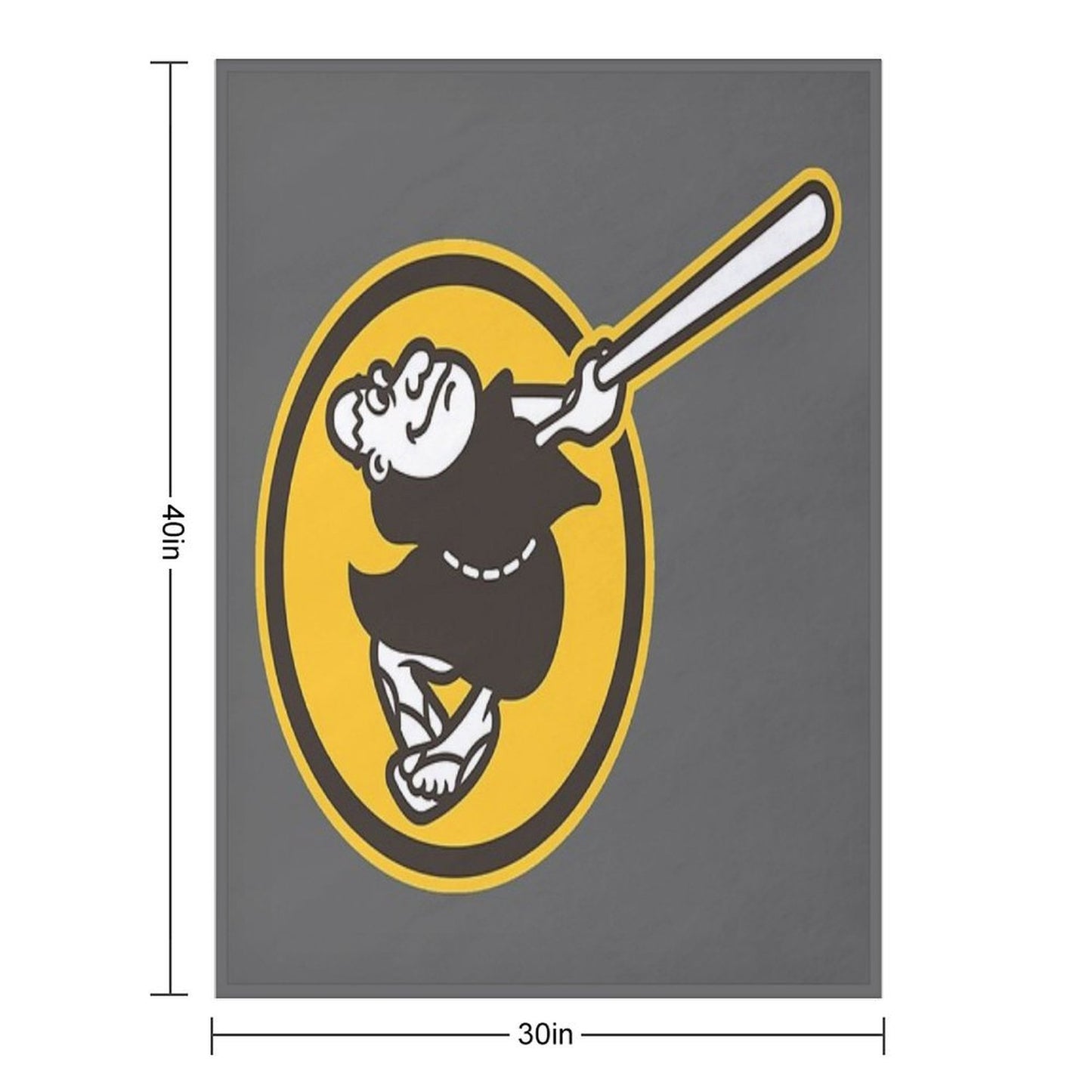 San Deigo Baseball Throw Blanket