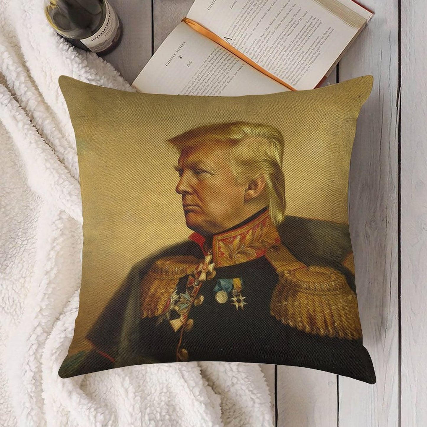 Donald Trump - Replaceface Linen Throw Pillow Cover