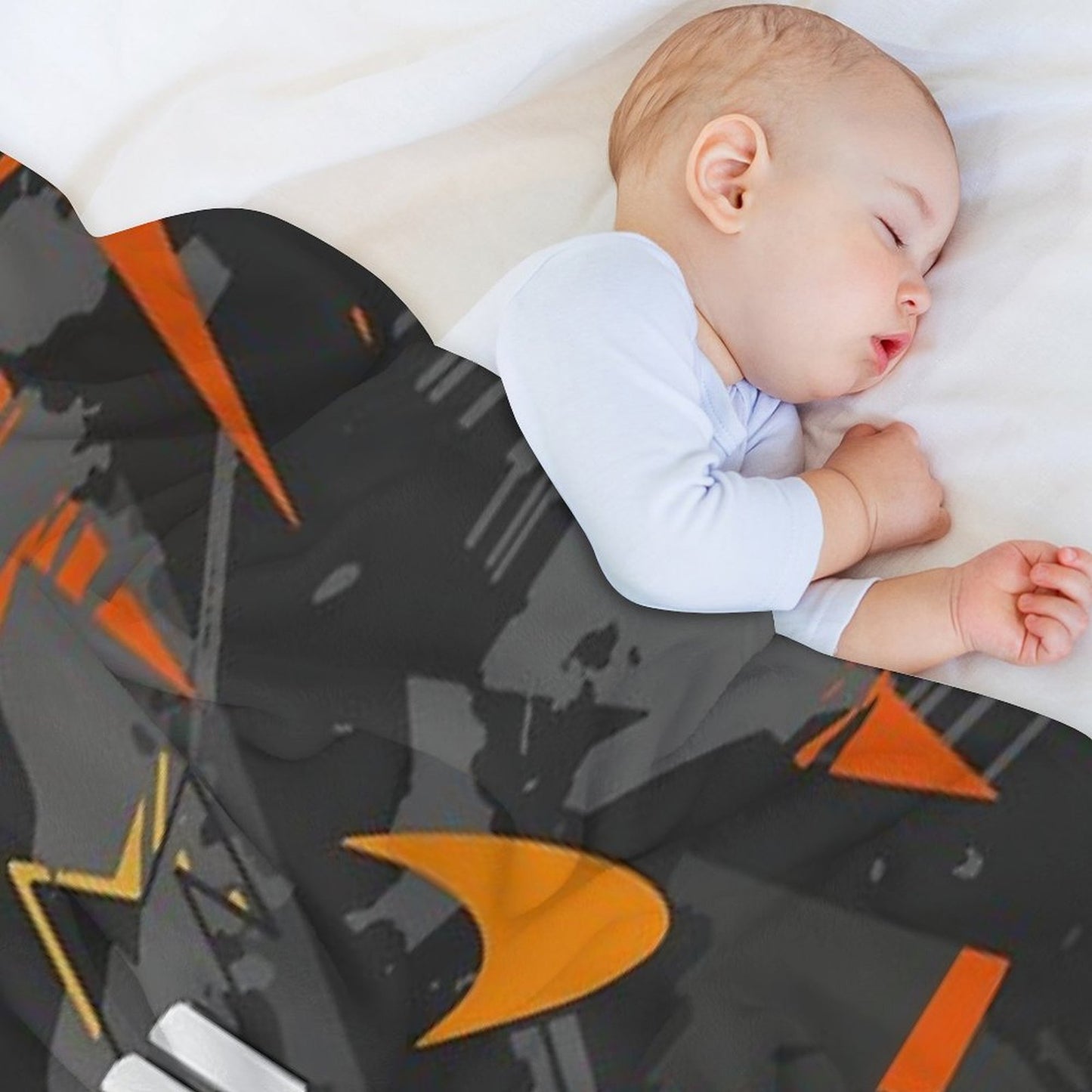 Lando Norris 4 - Abstract Design Throw Blanket