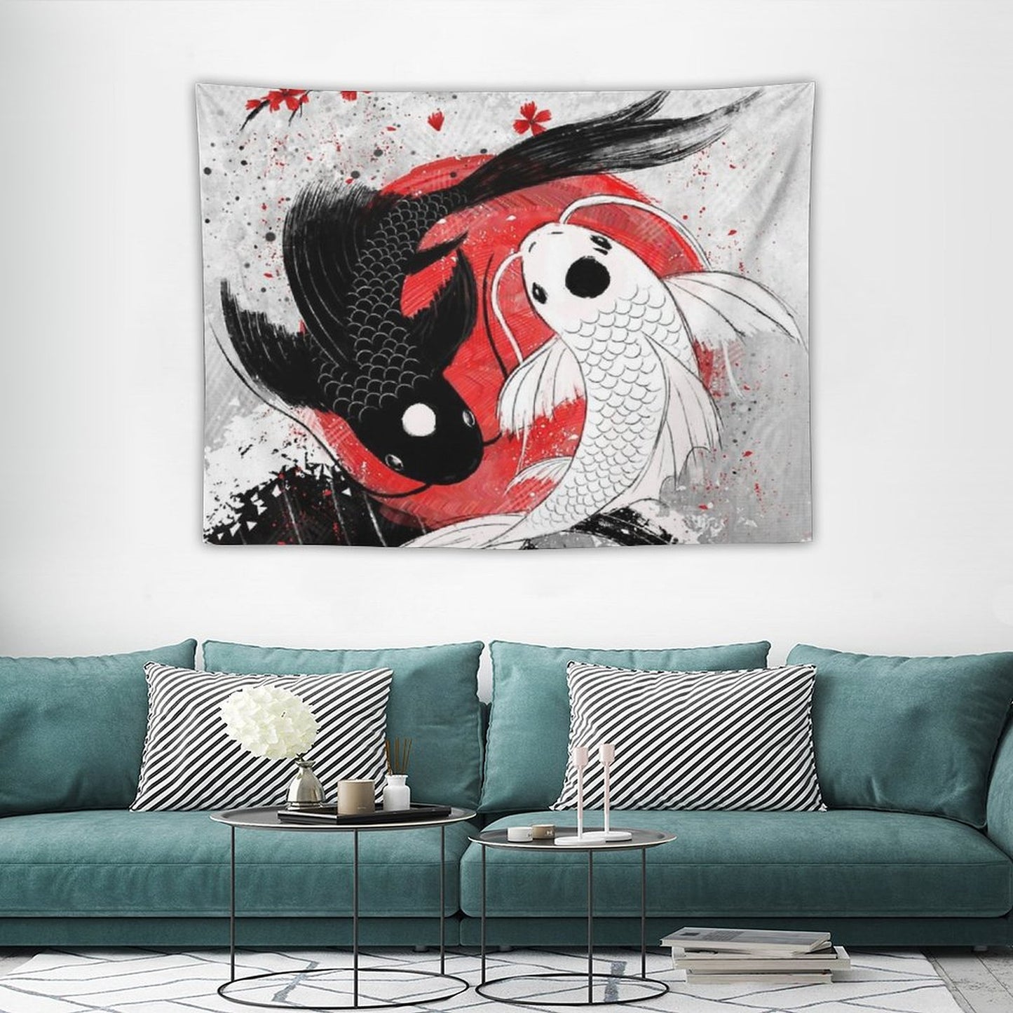 Koi Fish - Yin Yang Tapestry