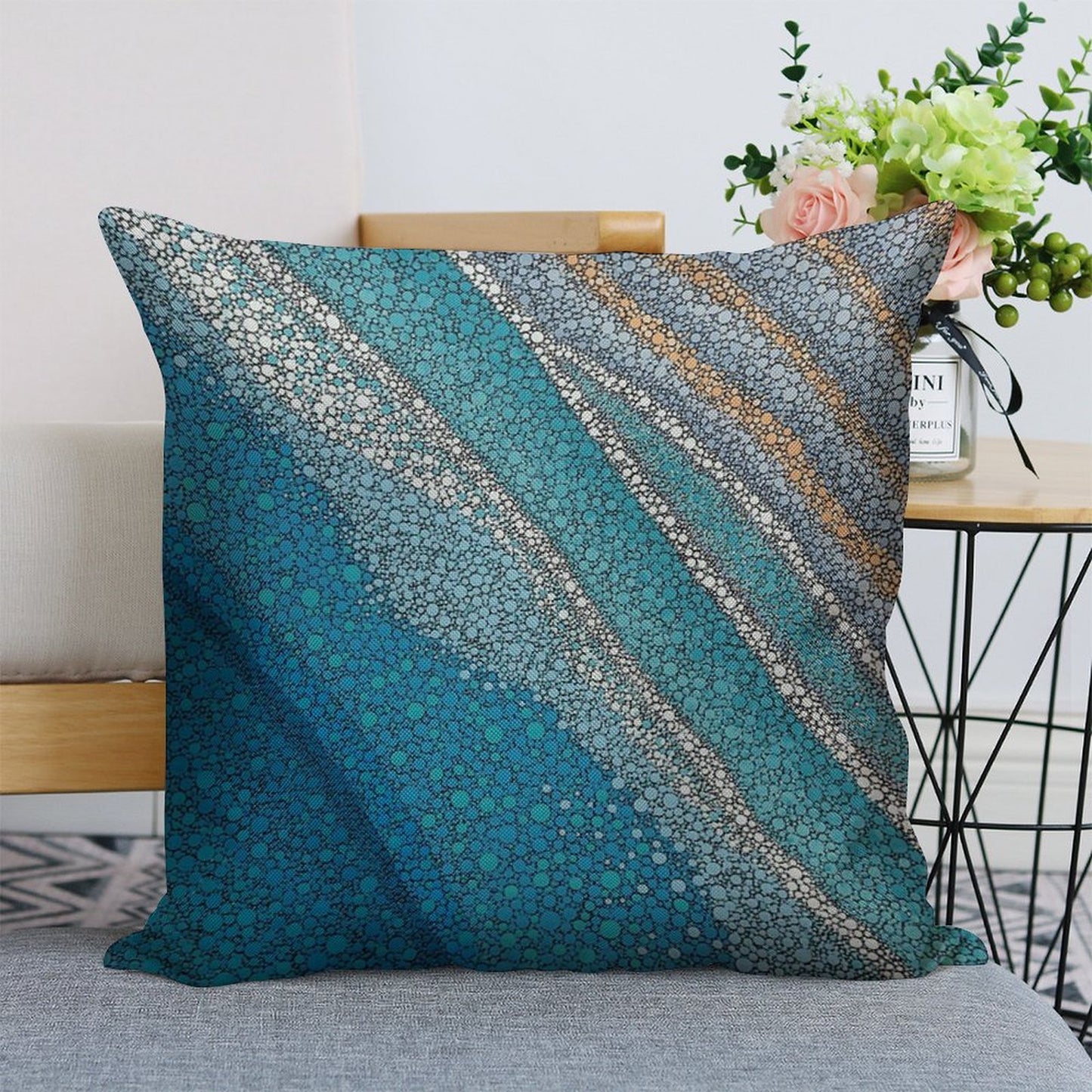 With The Tides Linen Throw Pillow Cover