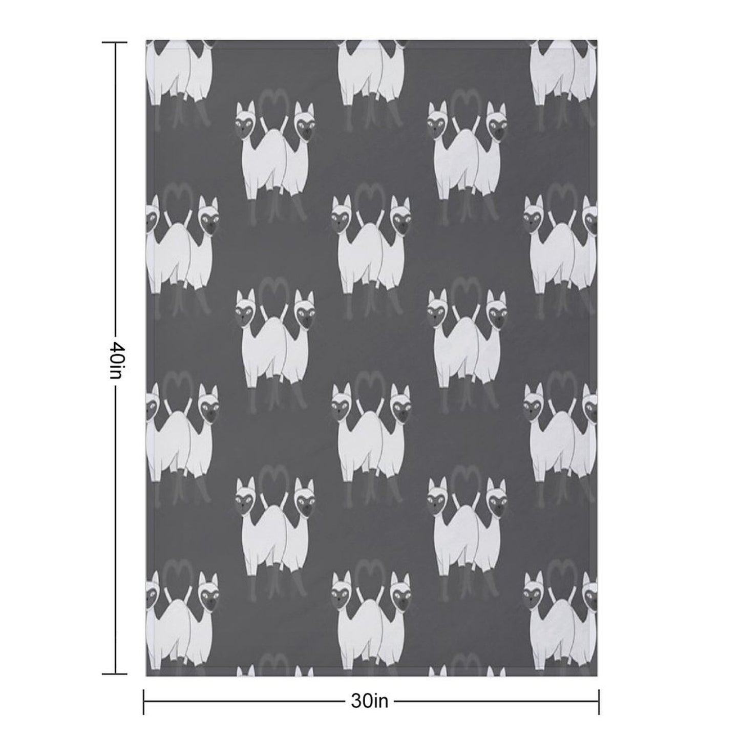 Siamese Love Cats Throw Blanket