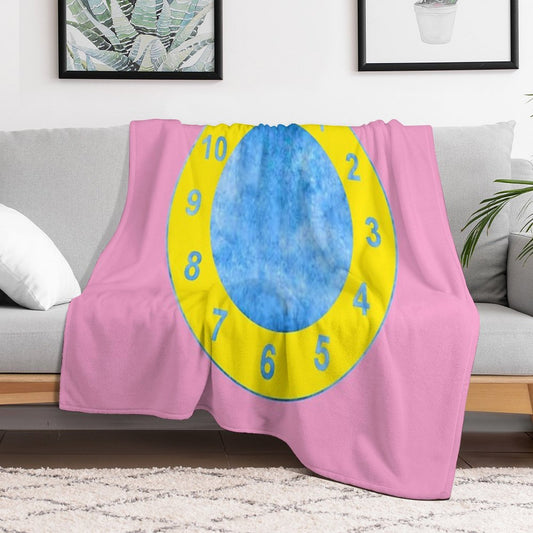 Clock Rug (The Big Comfy Couch) Throw Blanket