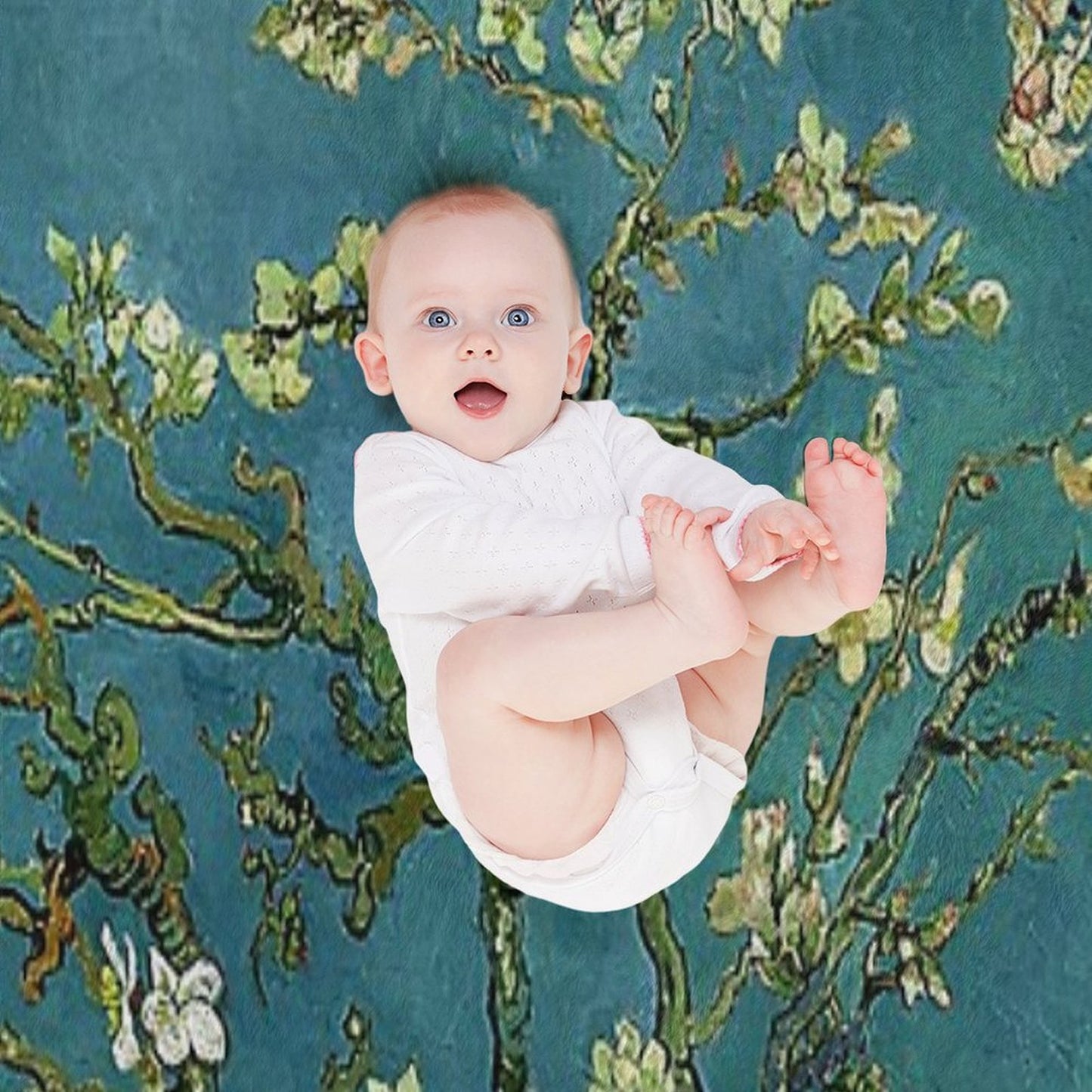 Van Gogh Almond Blossoms Throw Blanket