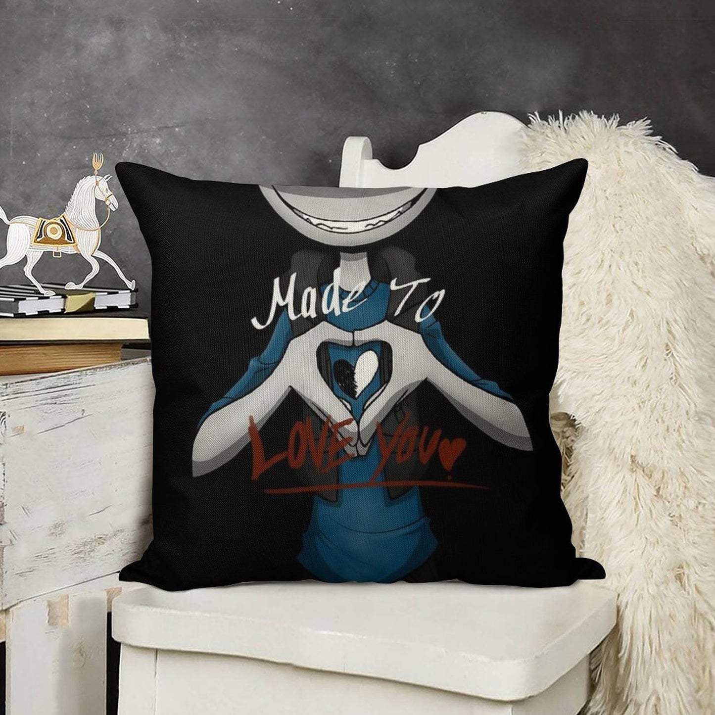 YB Made to Love You Linen Throw Pillow Cover