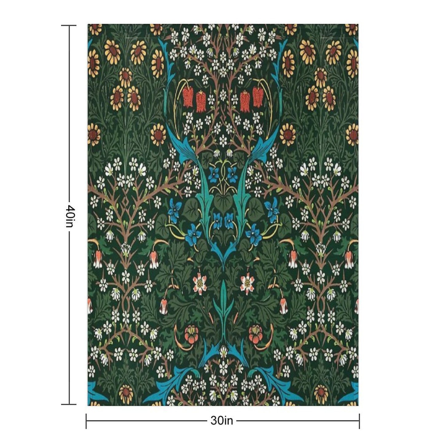 Blackthorn by William Morris, 1892 Throw Blanket