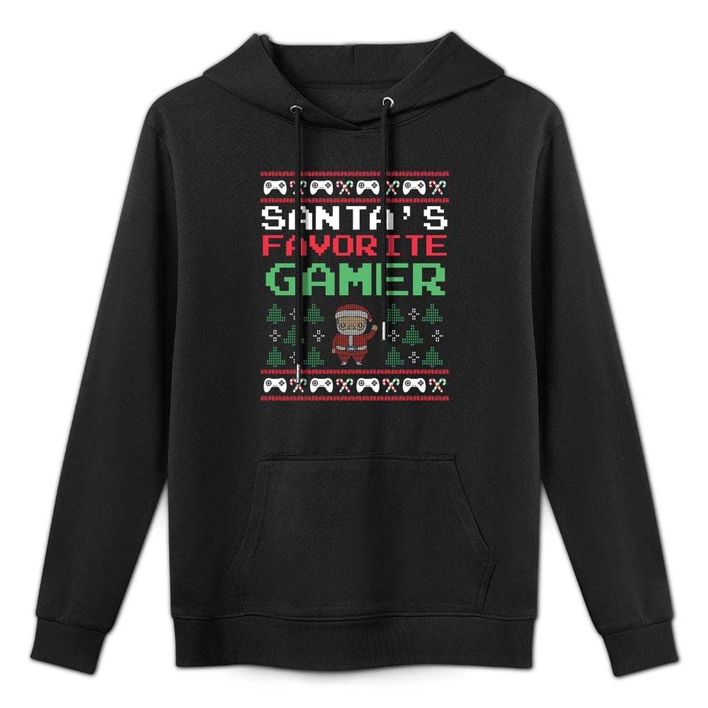 Santa Favorite Gamer Christmas Santa Gaming Gamers Durable Construction Hoodie