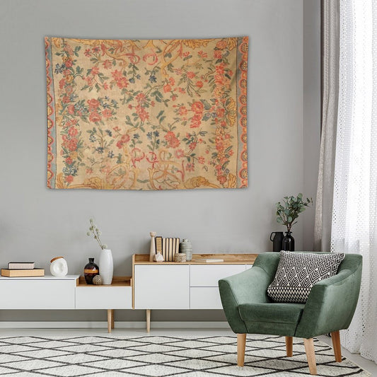 Antique French Savonnerie Rug Print Tapestry