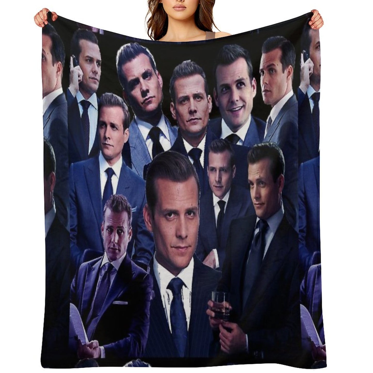 Harvey Specter Suits Collage Tribute Design 2022 Throw Blanket