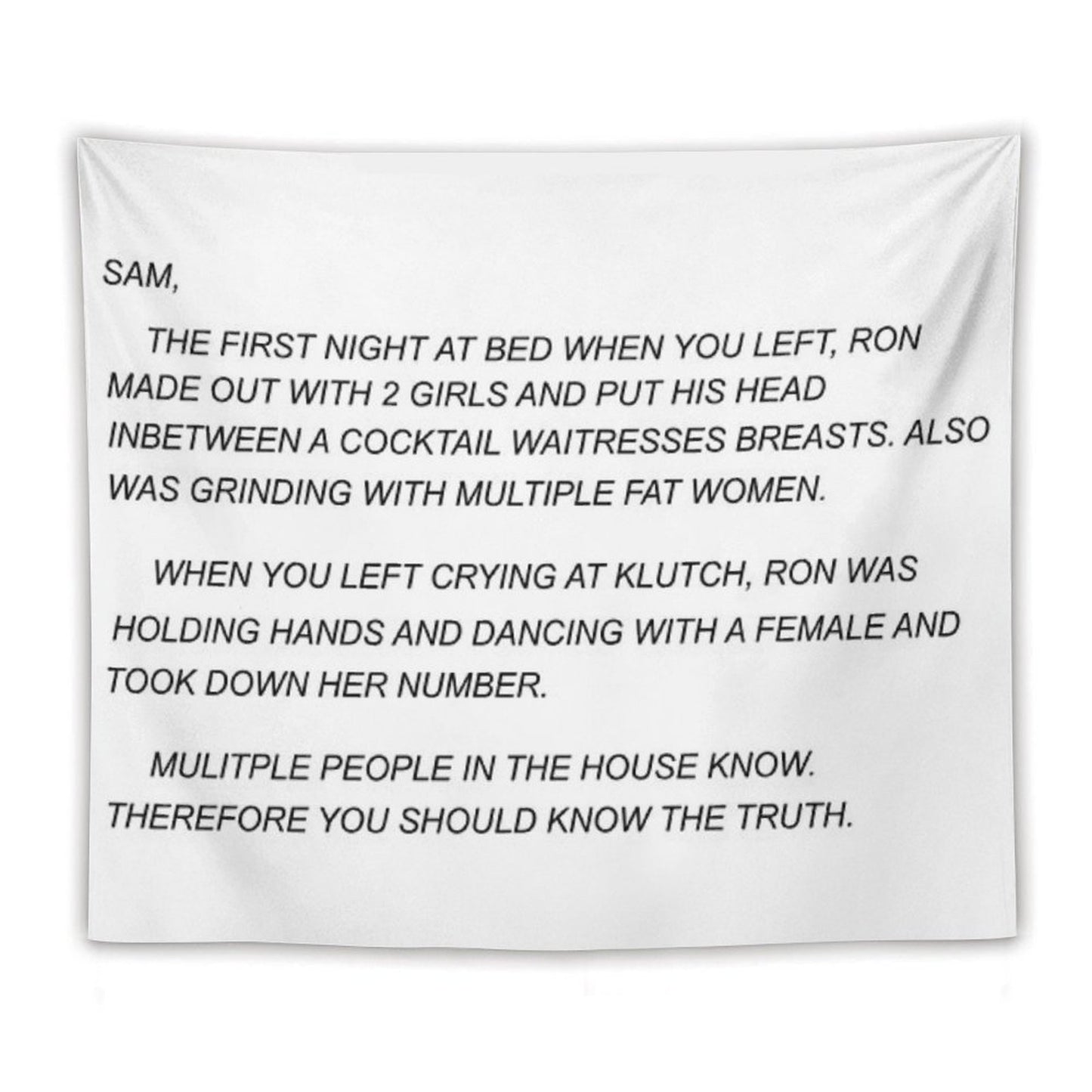 Sammi Sweetheart Letter Tapestry