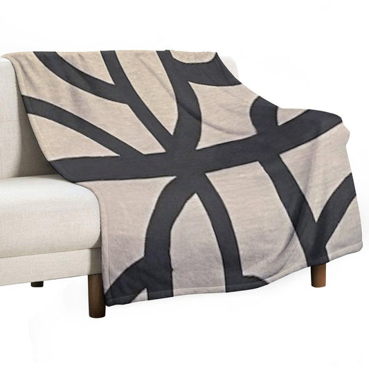 Tan & Black Throw Blanket