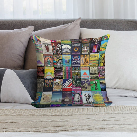 Glastonbury Festival Soft Home Decor Throw Pillow